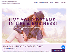 Tablet Screenshot of dreamlifecreation.com